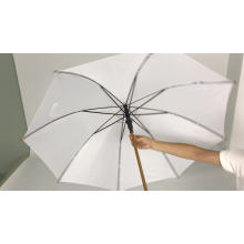 parasol for wedding with wooden handle chinese cheap price bright colored white favors promotion umbrella with logo printing